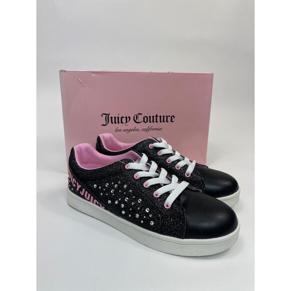 Juicy Couture San Ramon Black With Glitter Size 4 - Picture 1 of 4